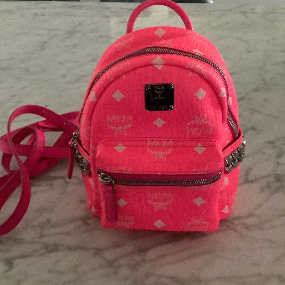 Pink Mcm BookBag